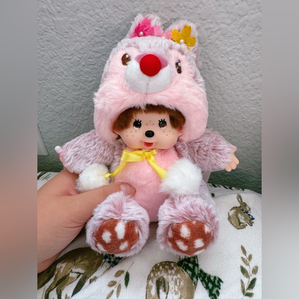 Monchhichi plush in Chipmunk costume